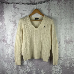 Suéter de lana vintage Polo Ralph Lauren para mujer tejido de lujo manga larga talla S - Imagen 1 de 7