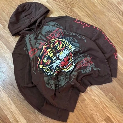 Y2k grail ed hardy hoodie - Image 1 of 4