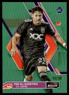 2023 Topps Finest MLS Neon Green Ted Ku-DiPietro RC Rookie 40/99 D.C. United #59 - Image 1 of 2