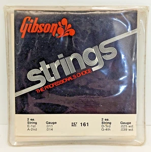 Gibson Mandolin Mona Steel Strings Set No 161 Medium Gauge Made in USA NOS - Picture 1 of 5