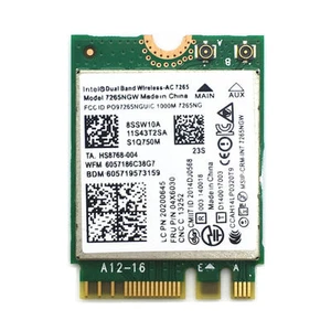 IBM lenovo Intel Wireless-AC 7265NGW wifi NGFF 867Mbps BT 4.0 Tarjeta FRU: 04X6030 - Imagen 1 de 1