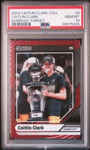 2024 CAITLIN CLARK COLLECTION DONRUSS TARGET RED PARALLEL SP IOWA #3 - PSA 10 - Picture 1 of 2
