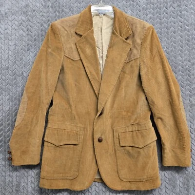 Vtg Pen Westerner Pendleton Split Back Corduroy Trim Blazer Jacket 40 Elbow Pads - Image 1 of 4