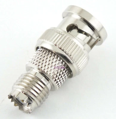 BY W5SWL Mini-UHF Female to BNC Male Coax Adapter Connector - USA Ham Radio Seller