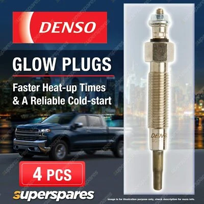 4 Denso Glow Plugs for Nissan Elgrand E50 Navara D22 Pathfinder WD21 Terrano R20 - image 1 of 2