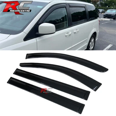Fits 08-16 Chrysler Town 08-20 Dodge Grand Caravan Window Visors Guard4PCS Foto 1 de 4