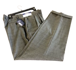 Ralph Lauren Men's The Total Comfort Suit Dress Pants 34x32 Charcoal windowpane - Picture 1 of 4