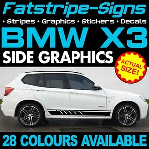 to fit BMW X3 GRAPHICS STRIPES STICKERS DECALS M SPORT SE xLINE xDRIVE AUTO - Picture 1 of 2