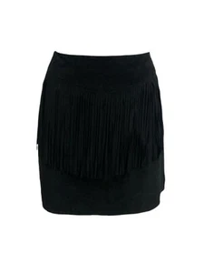 WALTER BAKER Women's Black Fringe Riley Skirt #WB4235 NWT - Picture 1 of 2