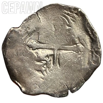 1640 Mexico 8R Spanish Concepcion Shipwreck Silver 8 Reales  Pirates Coin - Image 1 of 4