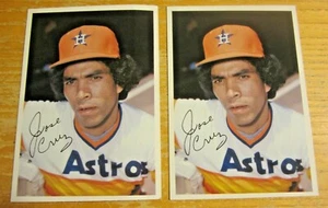 José Cruz Lote de 2 1981 Topps Super Home Team #98 Tarjetas MLB Béisbol Astros - Imagen 1 de 2