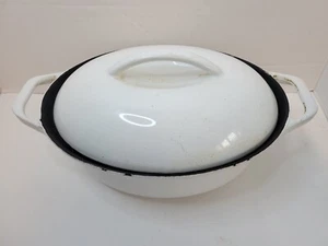 Vintage Waterford Colorcast Dutch Oven Cast Enamel Oval White Ireland - Picture 1 of 10
