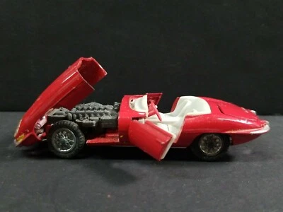 Tekno Jaguar Tipo E Rojo Convertible Dinamarca Diecast Metal 4" Foto 1 de 4