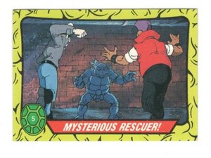 MYSTERIOUS RESCUER 1989 Topps Teenage Mutant Ninja Turtles Trading Card #5