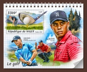 Níger - Golf profesional 2018 - Hoja de recuerdo de estampillas - NIG18314b - Imagen 1 de 1