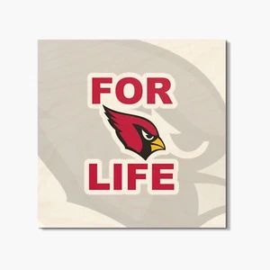 Montaña rusa cuadrada de madera Arizona Cardinals For Life NFL 4"" X 4"" deportes - Imagen 1 de 3