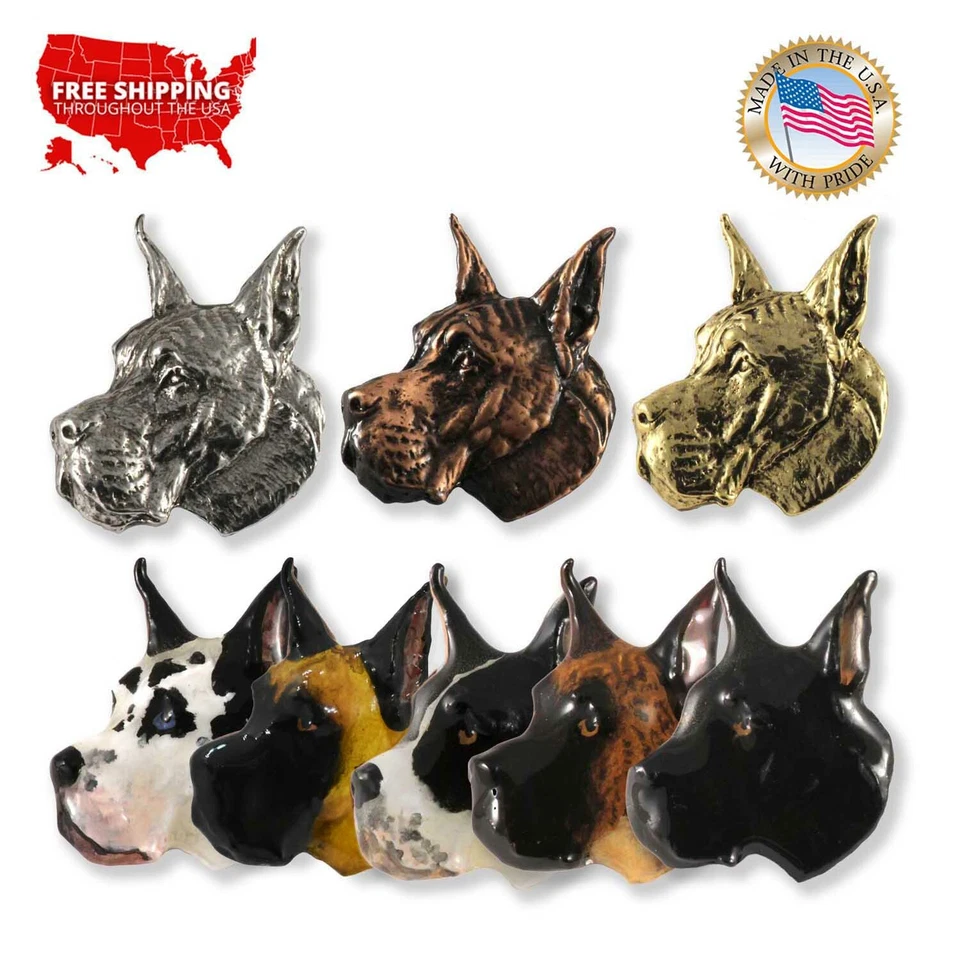 Pin o imán de solapa para perro gran danés Creative Pewter Designs, D094 Foto 1 de 1