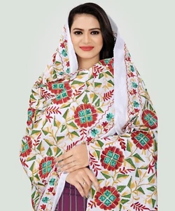 Wedding Party Hijab Headwraps Scarf For Muslim Women With Heavy Embroidered - Picture 1 of 4
