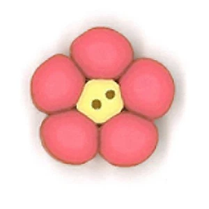 Rosa Blume 2221 Knöpfe von Just Another Button Company - Bild 1 von 3