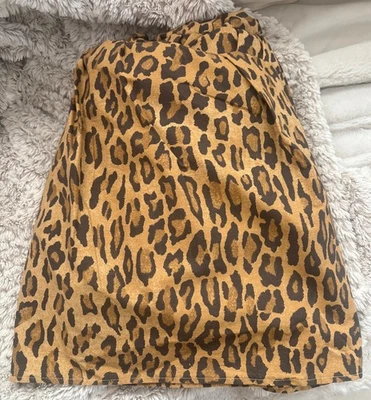 FALDA DE CAMA RALPH LAUREN ARAGON NEUTRA LEOPARDO QUEEN (VOLANTES ANTIPOLVO) ~ USADA EN EXCELENTE ESTADO Foto 1 de 4