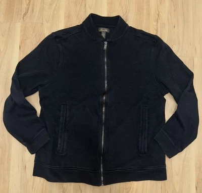 Suéter Tasso Elba Para Hombre Negro Cremallera Completa Talla Grande Algodón F Foto 1 de 4