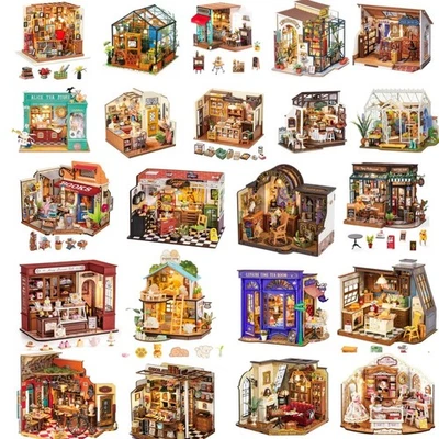 Rolife DIY 3D Wooden Dollhouse 1:24 Scale Miniature Building Kit with LED Light - image 1 of 4