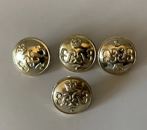 4 x Vintage Brass Military Buttons made by Firmin of London #B26 - Picture 1 of 4