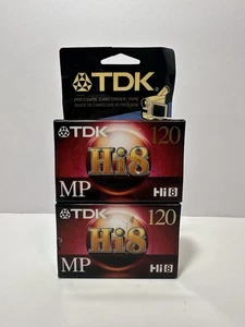 2 Stück TDK 120MP 8mm Hi8MP 120 Minuten P6-120H8MP Camcorder Videokassetten - Bild 1 von 4