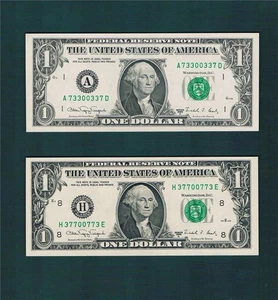 $1.00 1988A(Same Series) Federal Reserve "FLIPPER RADAR's" SET~Choicecu & EPQ.!! - Picture 1 of 1