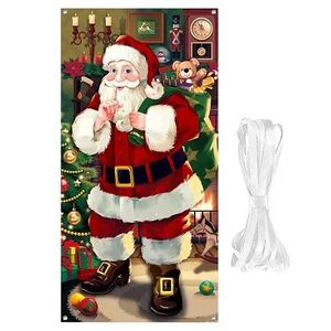 1 pieza Cubierta de puerta de Navidad Decoración Navidad Papá Noel Cubierta de puerta  - Imagen 1 de 12