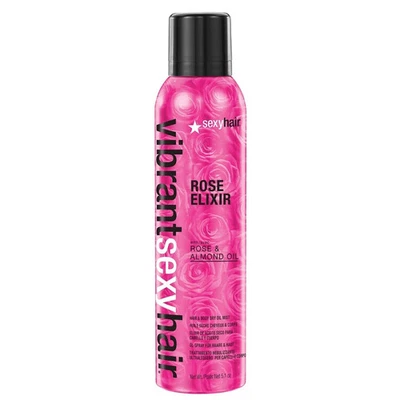 SEXY VIBRANTE CABELLO ROSA Y ACEITE DE ALMENDRAS CABELLO Y CUERPO ACEITE SECO NIEBLA ELIXIR SPRAY 5,1 OZ Foto 1 de 4