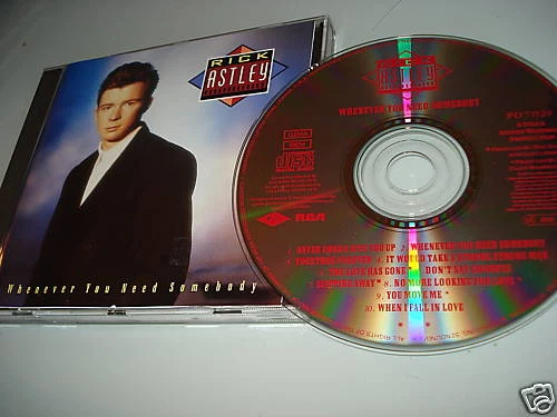 RICK ASTLEY WHENEVER YOU NEED SOMEBODY CD 87 FAST WIE NEU TOGETHER FOREVER  (YZ) - Bild 1 von 1