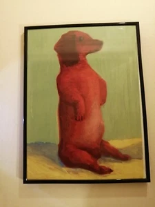 VINTAGE  David Hockney Framed "Dogs Days" A3 Fine Retro Art Print 1993 - Picture 1 of 9