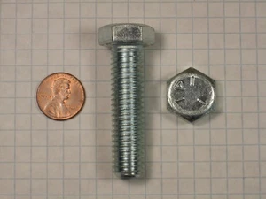 SECHSKANT GEWINDEBOHRER #(1/2"-13) x 2" GRADE 5 STAHL, VOLLGEWINDE, VERZINKT - Bild 1 von 1