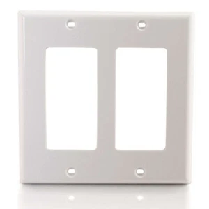 Decorative Two Cutout Double Gang Walls- White-C2G - Picture 1 of 5