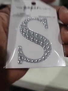 THE PAPER STUDIO Bling Monogram Sticker Letter S ST1 - Picture 1 of 3