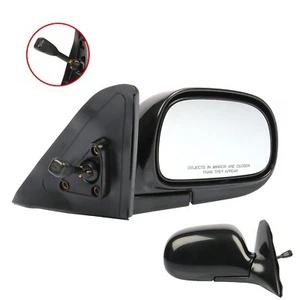 Passenger Side Manual Mirror For 92-97 TOYOTA for Corolla /AE100 Black Foldaway - Picture 1 of 10