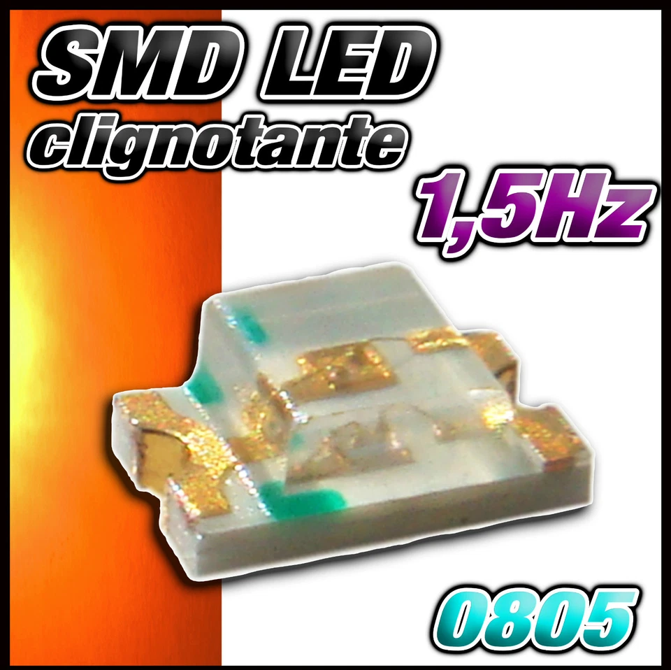 138O# LED CMS 0805 clignotante orange - dispo 10, 25 ou 100pcs - SMD