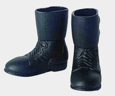 VAMAN Vintage Action Man Elite Brigade 1:6 Scale Black Tall German Lace Up Boots