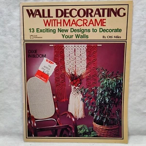 Rare Vtg 1979 MACRAME WALL DECORATING 13 Designs - Craft Publications Book 7314 - Picture 1 of 24