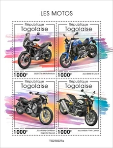 Motorcycles MNH Stamps 2023 Togo M/S - Picture 1 of 1