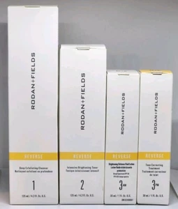 Rodan + and Fields Reverse Skin Brightening Regimen 4 Piece Set Kit New in Box - Picture 1 of 6