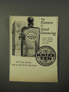1954 Knize Ten Toilet Water Ad - The essence of good grooming