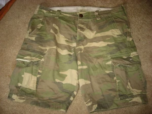 Mens Green Gray Tan HOLLISTER Camoflage Cargo Short 36 - Picture 1 of 1