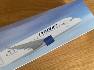 FINNAIR Airlines Embraer 170 Pantalla de Escritorio Modelo 1/100 Avión y Soporte OH-LEE - Imagen 1 de 10
