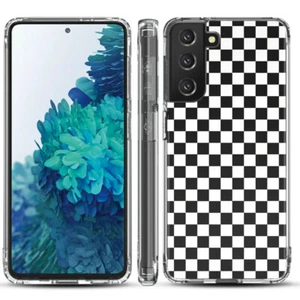 Bumper Case for Samsung galaxy S21+ 5G - Checker B/W - Picture 1 of 3
