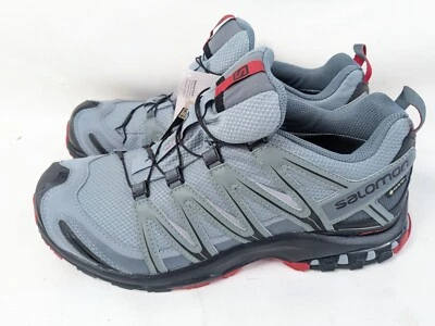 Salomon XA Pro 3D GTX v9 Hombres Zapatos Gris Rojo Senderismo Sendero Aire Libre NUEVO Talla 10-11 Foto 1 de 4