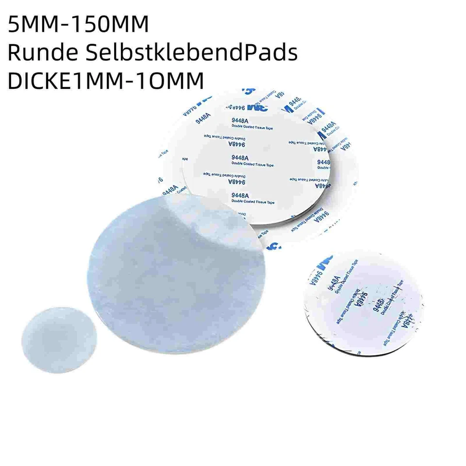 Runde Selbstklebend Silikon-Gummi Rutschfeste Pads Maschine Möbelfüße 5mm-150mm - Bild 1 von 1