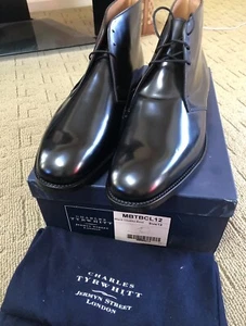 Charles Tyrwhitt Black Chukka Leather Shoes Boot Boots Size US 12 Brand New NIB - Picture 1 of 6