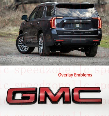 GMC YUKON YUKON XL 2021-2024 trasero rojo negro emblema superpuesto Foto 1 de 4